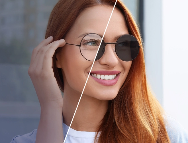 Spezifikation für 1,59 PC Polycarbonat progressive multifokale HMC optische Linse mit photochromen Spin-Linsen