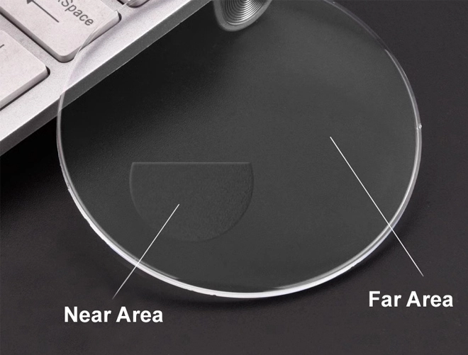 Spezifikation von 1,56-Index Flat-Top-Bifokal-Brillengläsern mit Sehstärke