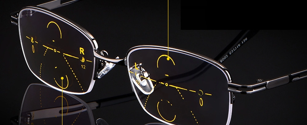Anpassungsoptionen für 1,56 progressive photochrome Gläser bei Crystal Optical
